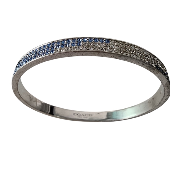 Coach bangle bracelet bangle petite pave rhinestones silver - Picture 8 of 12